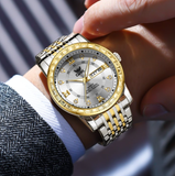 OPK Watches for Men 8174 Golden White