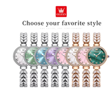 OLEVS Watches for Woman 9971 Rose Green