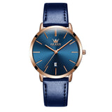 Blue Strap-Blue Dial Rose Trim