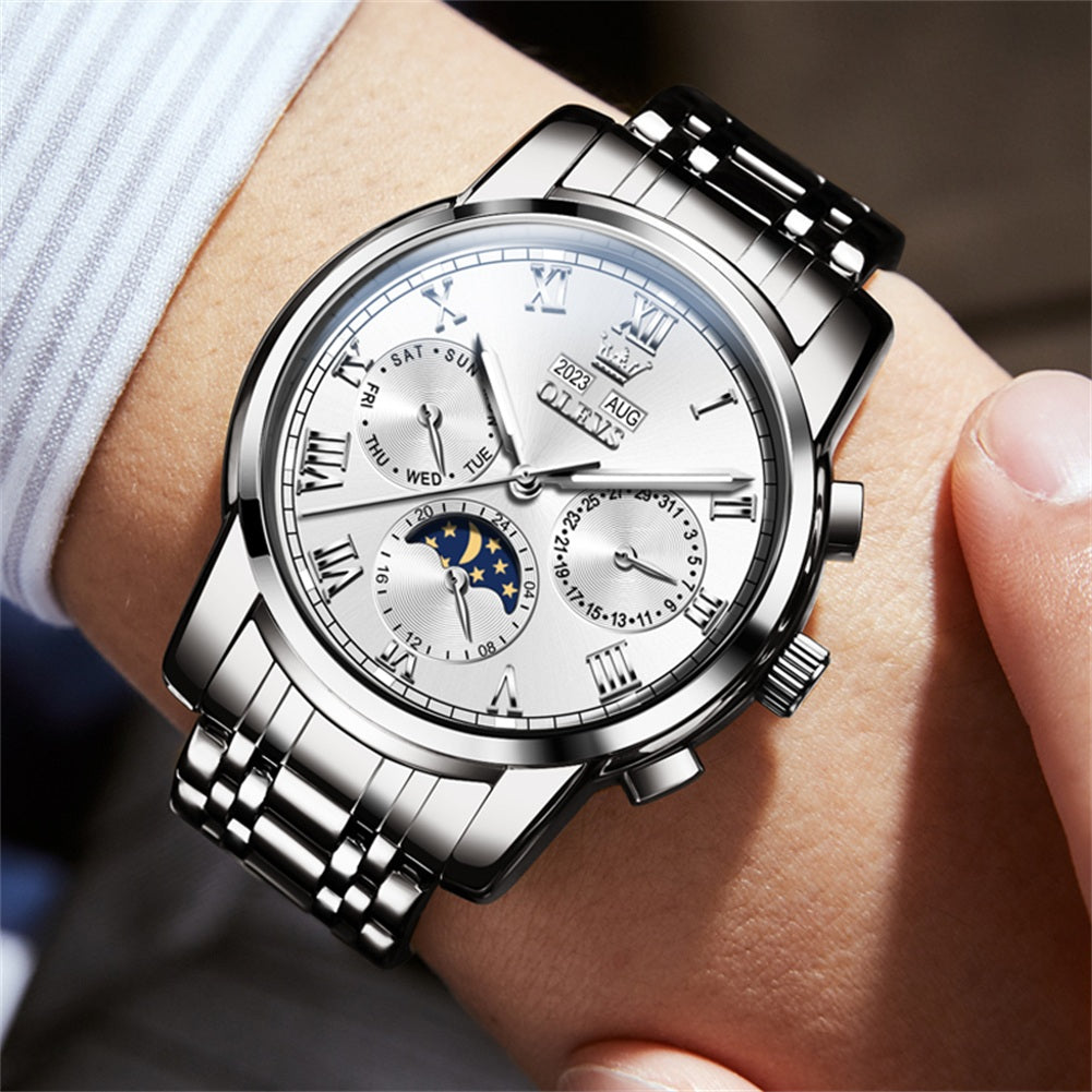 Silver Strap-White Dial Silver Trim