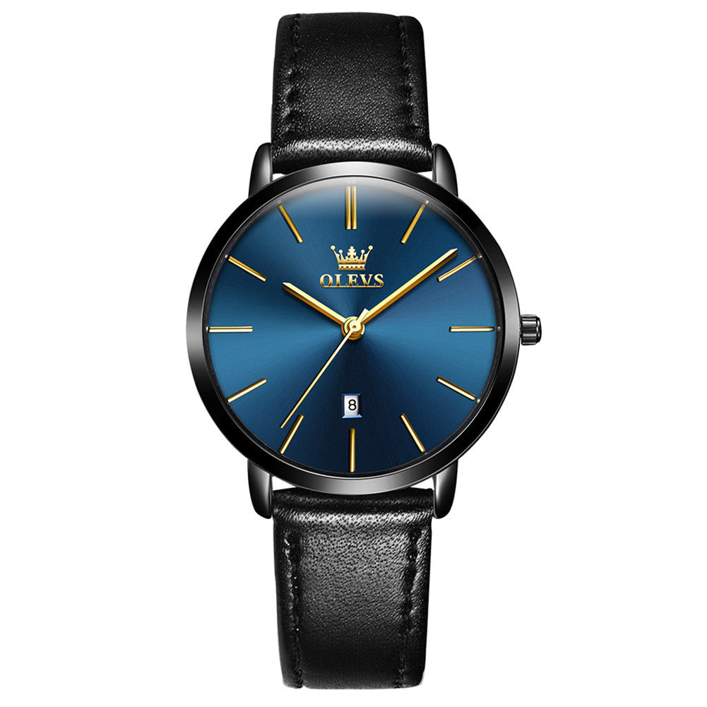 Black Strap-Blue Dial Black Trim
