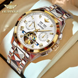 OUPINKE 3186Self Winding Black Watches for Men Luxury Business Dress Mens Watch Reloj Para Hombre