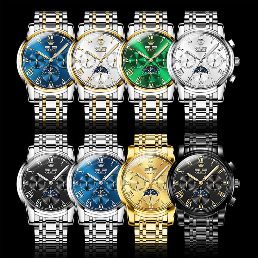 Two Tone Strap-White Dial Gold Trim