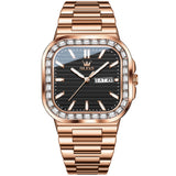 Rose Strap-Black Dial Rose gold Trim