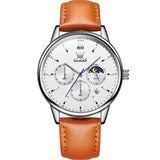 Orange Strap-White Dial Silver Trim