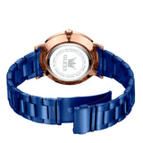 Blue Strap-Blue Dial Rose Trim