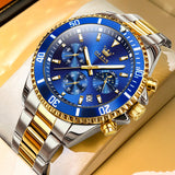 OLEVS Watches for Man 2870 Golden Blue