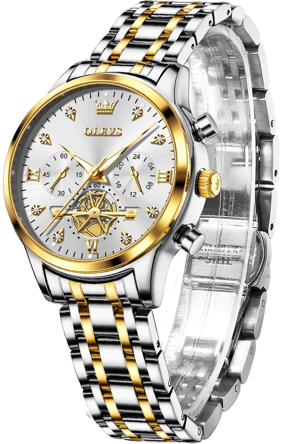 OLEVS Watches for Woman 2897 Golden White