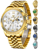 OLEVS Watches for Man 2932 Golden White