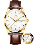 OLEVS Watches for Man 6898 Golden White