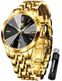 OLEVS Watches for Man 3615 Golden Black-QJ
