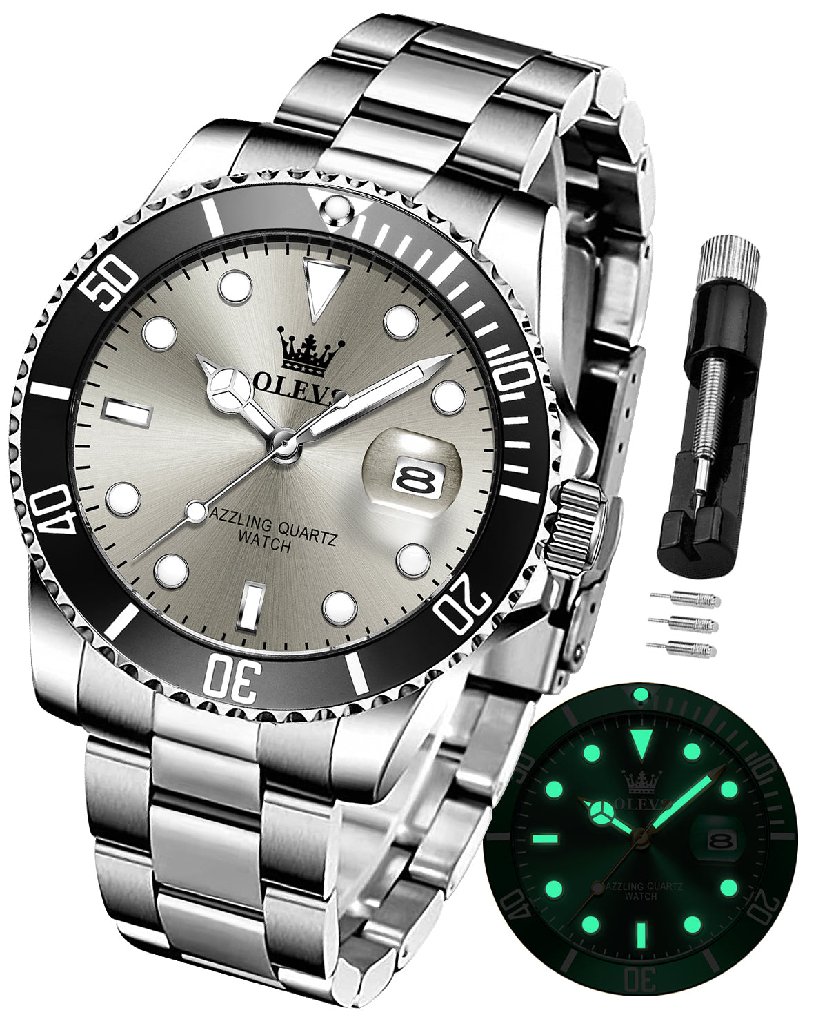 OLEVS Watches for Man 5885 Gray
