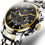 OLEVS Watches for Man 2892 Golden Black
