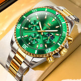 OLEVS Watches for Man 2870 Golden Green