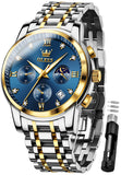 OLEVS Watches for Man 2858 Golden Blue