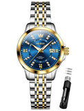 OLEVS Watches for Woman 3620 Golden Blue