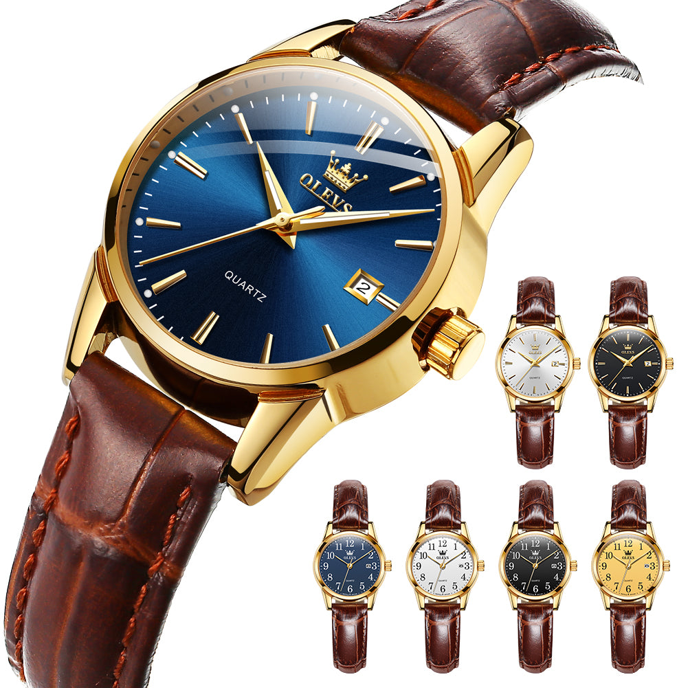 OLEVS Watches for Woman 6898 Golden Blue