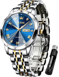 OLEVS Watches for Man 9931 Golden Blue