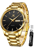 OLEVS Watches for Man 6898 Golden Black