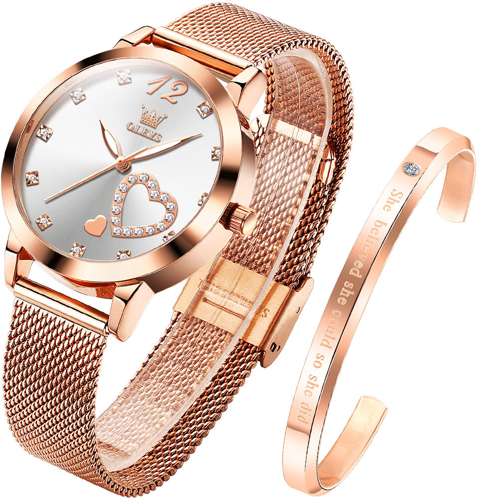 OLEVS Watches for Woman 5189 Rose White DW