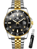 OLEVS Watches for Man 9809 Golden Black