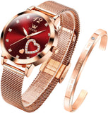 OLEVS Watches for Woman 5189 Rose Red DW