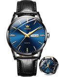OLEVS Watches for Man 6898 Black Blue