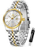 OLEVS Watches for Woman 5593 Golden White