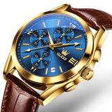 OLEVS Watches for Man 2872 Golden Blue
