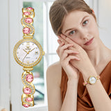 OLEVS Watches for Woman 5633 Golden White