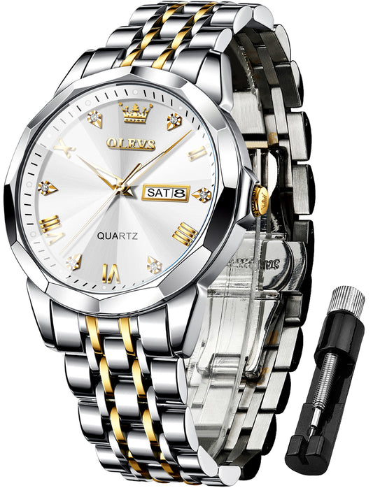 OLEVS  Watches for Man 9931 Golden White