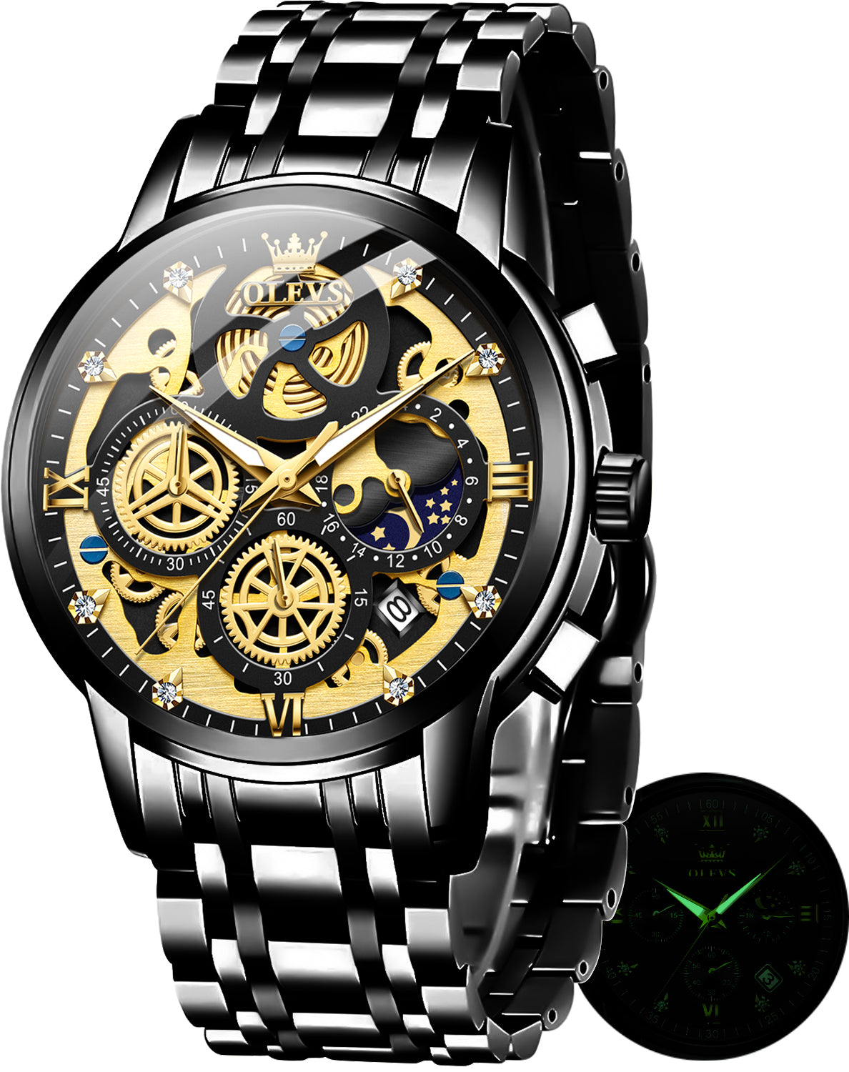 OLEVS Watches for Man 9947 All Black