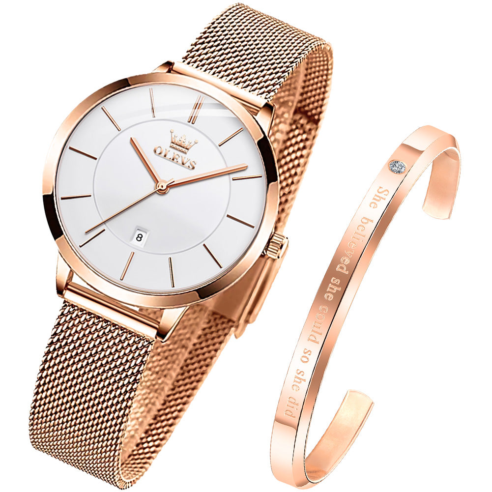 OLEVS Watches for Woman 5869 Rose White DW