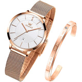 OLEVS Watches for Woman 5869 Rose White DW