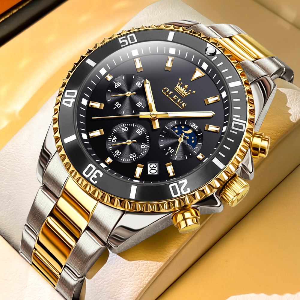 OLEVS Watches for Man 2870 Golden Black