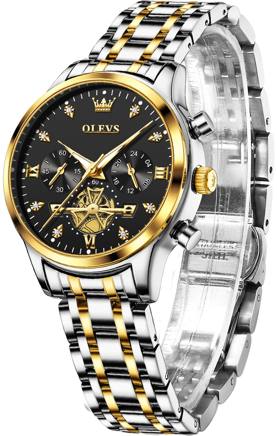 OLEVS Watches for Woman 2897 Golden Black