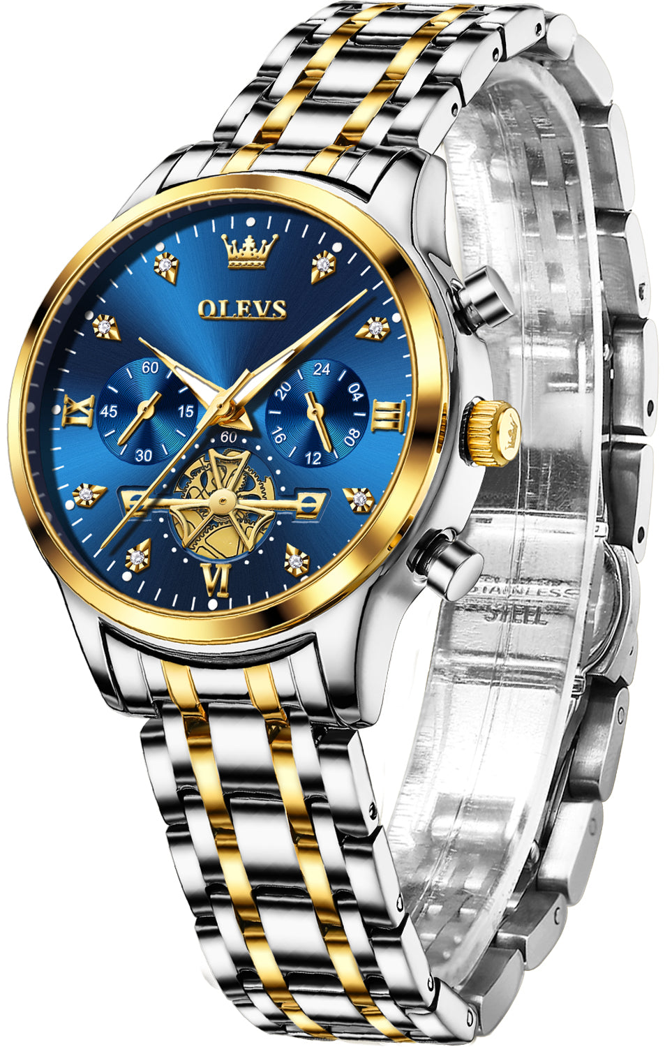 OLEVS Watches for Woman 2897 Golden Blue