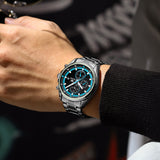 Black Strap-Blue Dial Black Trim