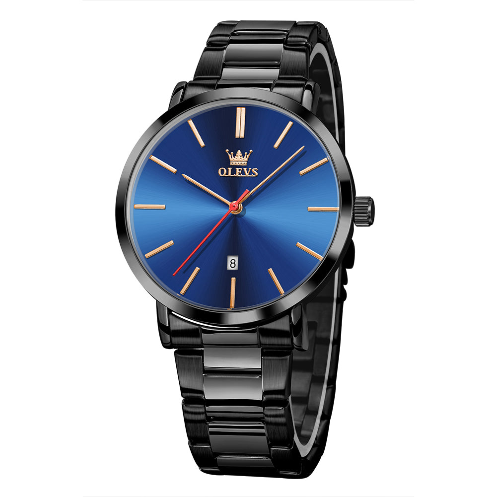 Black Strap-Blue Dial Black Trim