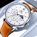 Orange Strap-White Dial Silver Trim