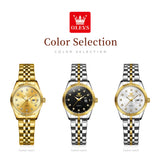 OLEVS Watches for Woman 5526 Golden Black