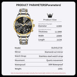 OLEVS Watches for Man 2730 Golden Black