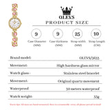OLEVS Watches for Woman 5633 Golden White