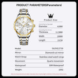 OLEVS Watches for Man 2730 Golden White