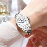 Silver Strap-White Dial Silver Trim