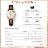 OLEVS Watches for Woman 5523 Golden White