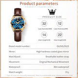 OLEVS Watches for Woman 5532 Golden Blue