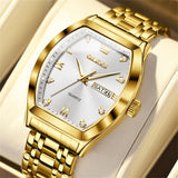 OLEVS Watches for Man 5528 Golden White