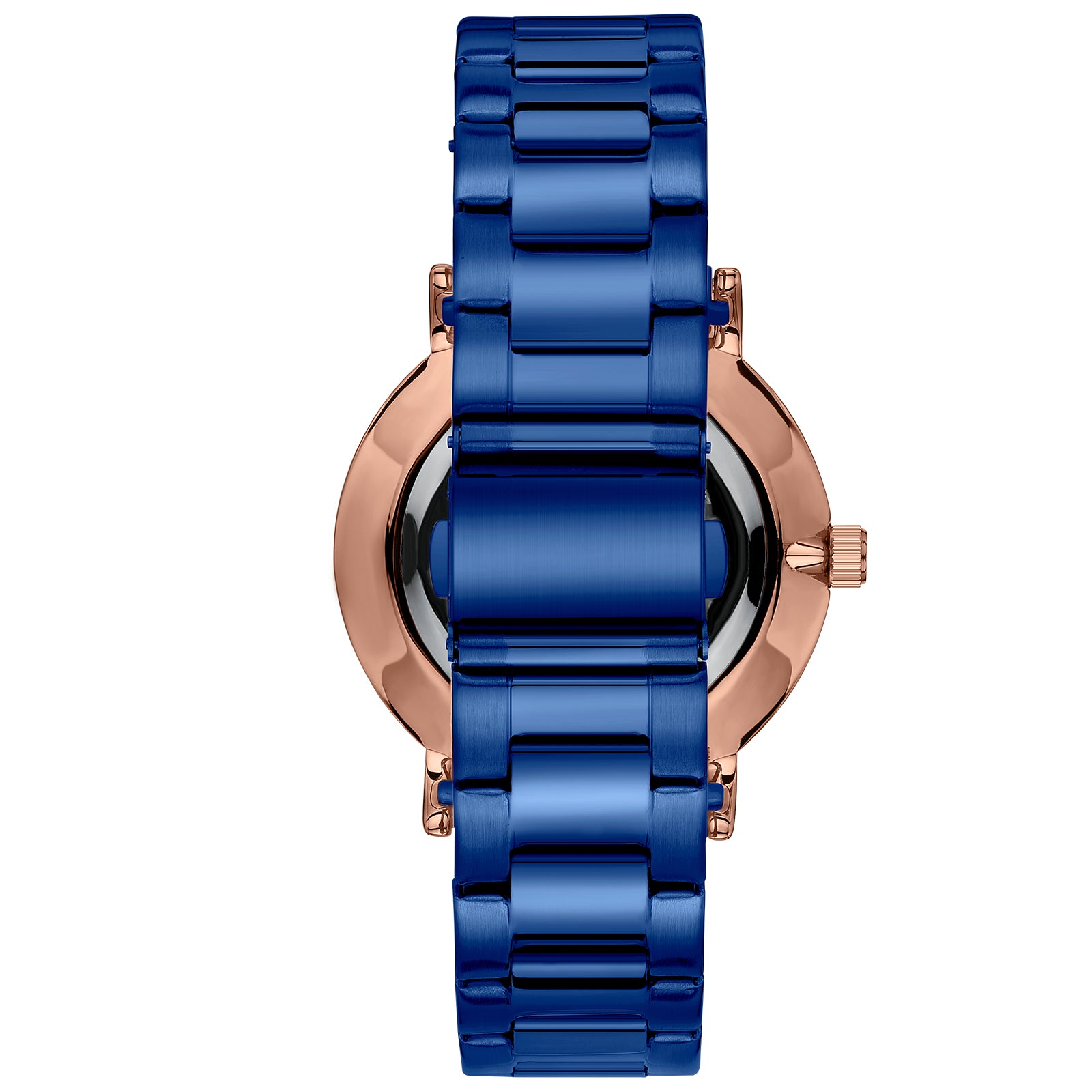 Blue Strap-Blue Dial Rose Trim