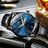 Black Strap-Blue Dial Black Trim